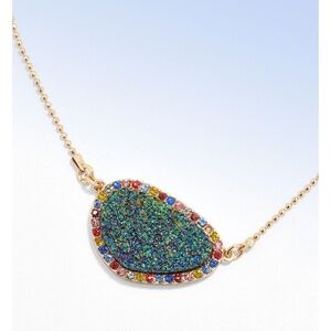BAUBLEBAR Gold-Tone KERISA Imitation Drusy & Crystal Pendant Necklace